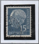 Stamps Germany -  pres. Theodor Heuss