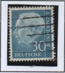 Stamps Germany -  pres. Theodor Heuss