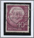 Stamps Germany -  pres. Theodor Heuss