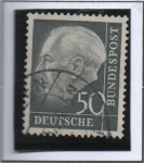 Stamps Germany -  pres. Theodor Heuss