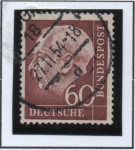 Stamps Germany -  pres. Theodor Heuss