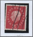 Stamps Germany -  pres. Theodor Heuss