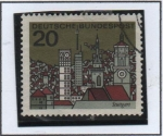 Stamps Germany -  Vista d' stuttgart