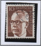 Stamps Germany -  Pres, Gustav Heinemann