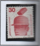 Stamps Germany -  Riesgos: Casco d' seguridad