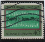 Stamps Germany -  Paul Gerhardt 1607-1676