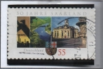 Stamps Germany -  Admision d' Saarland en l' Reubica Federal