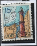 Stamps Germany -  Faros: Warnemunde 1898