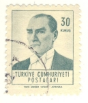 Stamps Asia - Turkey -  Mustafa Kemal Atatürk Presidente de Turquía