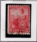 Stamps Argentina -  Alegoria