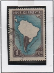 Stamps Argentina -  Mapa d' Sur d' America