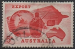 Stamps Australia -  Glovo, Barco y mapa d' Australia