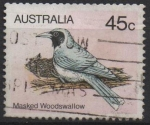 Stamps Australia -  pájaros: Woodswallow enmascarado