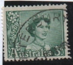 Stamps Australia -  Reina Elizabeth II