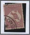 Stamps Australia -  Canguro y Mapa