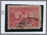 Stamps Australia -  Plocamacion Arbol y Vistas d' Adelaile