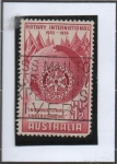 Stamps Australia -  Glovo ,Bandera y rotary