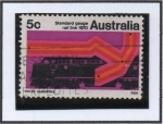 Stamps Australia -  Locomotora Diesel y Nueva pista