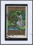 Stamps Australia -  Navidad Bautismo ' Cristo