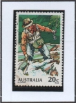 Stamps Australia -  Pesca d' l' Trucha