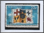 Stamps Australia -  Bandera personal d' l' reina Elizabeth