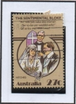 Stamps Australia -  Escenas Folktale: El Stror en focha