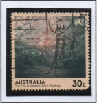 Stamps Australia -  Pituras rupestres. Figuras d' Palillo