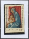 Stamps Australia -  Navidad Virjen y niño