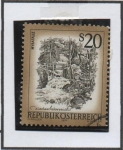 Stamps Austria -  Ciudades d' Austria: Myra Waterfalls