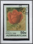 Stamps Azerbaijan -  Rosas: Burgundy