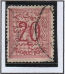 Stamps Belgium -  León con Cifras