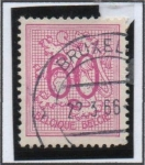 Stamps Belgium -  León con Cifras