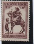 Stamps Belgium -  Niños y adulto con Caballo