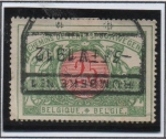 Stamps Belgium -  Sellos d' Ferrocarril Cifras