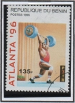 Stamps Benin -  Juegos olimpicos d' Atlanta:  alterofilia