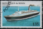 Sellos de Africa - Benin -  Barcos: QE II