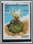 Stamps Benin -  Flores d' Cactus: Turbinicarpus Kinkerianus