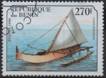 Sellos de Africa - Benin -  Barcos d' Vela: Polinesian canot