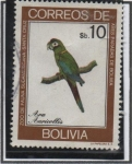 Stamps Bolivia -  Ara auricollis