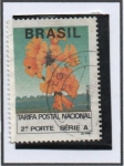 Stamps Brazil -  Amaryllis Amarilla