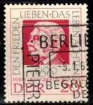 Stamps Germany -  100a.Aniv,de Pierre de Coubertin 1863-1937,(resucitador de los Juegos Olímpicos)DDR.