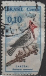 Stamps Brazil -  Pajaros: Paraodia Cardenal