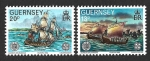 Stamps United Kingdom -  241-242 - Centenario de La Sociedad de Guernsey (GUERNSEY) 