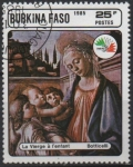 Sellos de Africa - Burkina Faso -  Italia'85 Virgen y niño