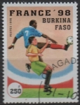 Stamps Burkina Faso -  Champions Francia'98