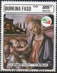 Stamps Burkina Faso -  Italia'85 Virgen y niño