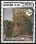 Stamps Burkina Faso -  Italia'85 Alegoria a l' Calumnia