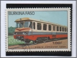 Sellos de Africa - Burkina Faso -  Locomotoras: Diesel Railcar