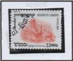 Stamps Cambodia -  Cultivo d' Arroz: Cosecha