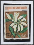 Stamps Cambodia -  Flores: Magnolia